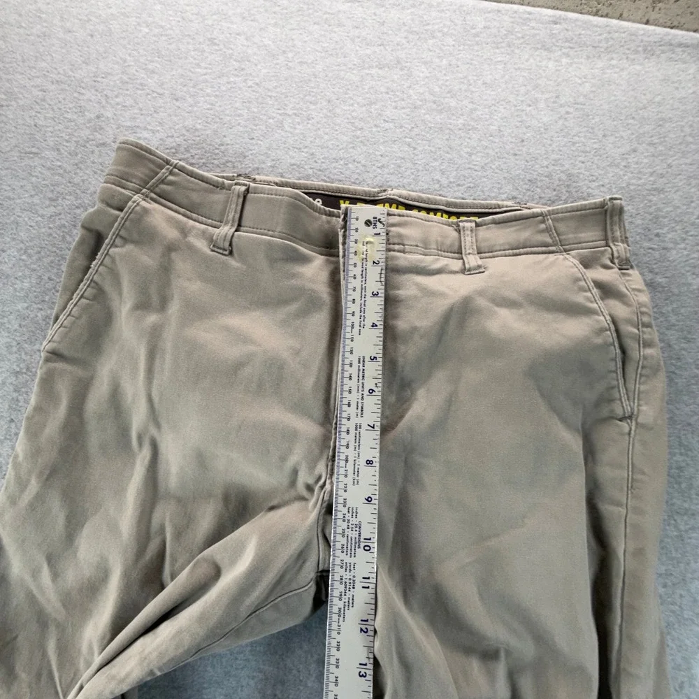 Lee Mens X-Treme Comfort Khaki Chino Pants Slim Straight 34x34 Tan Stretch